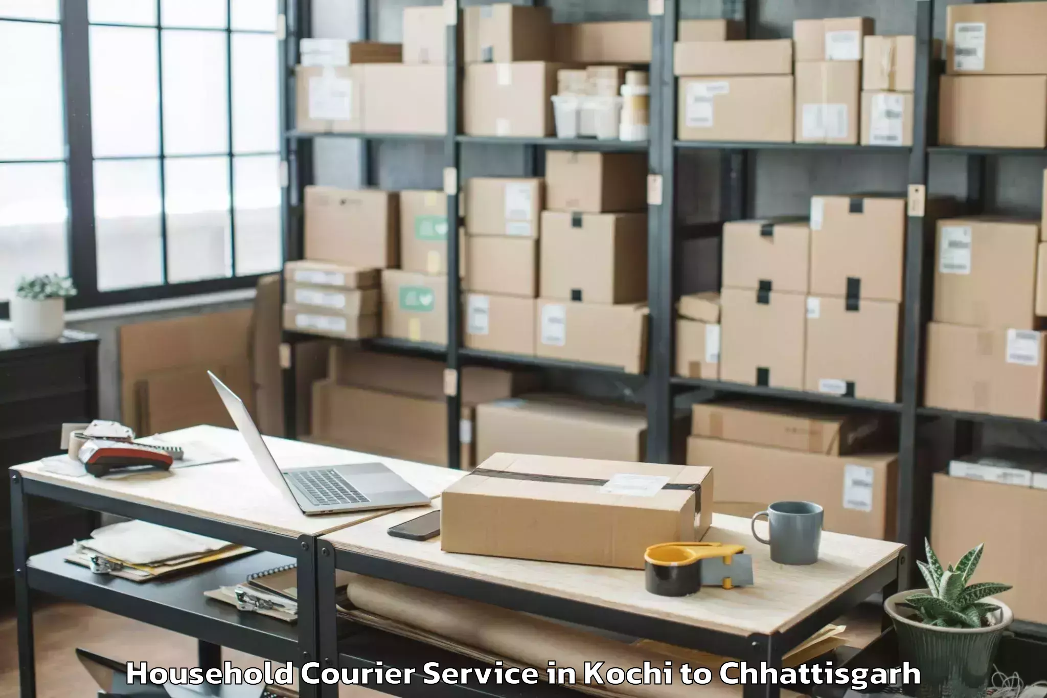 Reliable Kochi to Chhattisgarh Household Courier